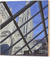 Salisbury Cathedral Spire From The Shop Wood Print