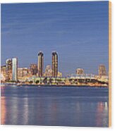 San Diego View From Coronado Wood Print