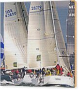 San Francisco Regatta Wood Print