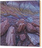 Sand Stone Rock Formation In Sw Usa Wood Print