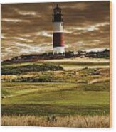 Sankaty Head Lighthouse In Nantucket Wood Print