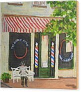 Savannah Barber Shop Wood Print