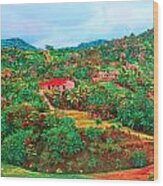 Scene From Mahogony Bay Honduras Wood Print