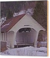 Schoolhouse Covered Bridge. Wood Print