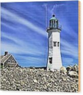 Scituate Lighthouse Wood Print