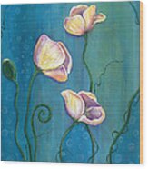 Sea Blossoms Wood Print