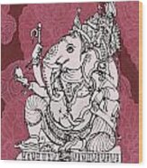 Seated Ganesha Wood Print