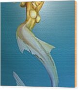 Sexy Mermaid By Spano Wood Print