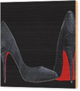 Sexy Hot- Red And Black-sold Wood Print
