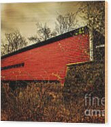 Sheeder Hall Covered Bridge 2 Wood Print