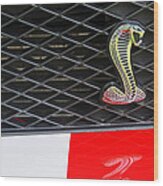 Shelby Cobra Emblem Wood Print