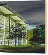 Shs Lower Cafeteria At Night Wood Print