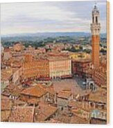 Siena From The Top Wood Print