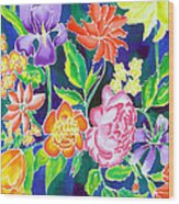 Silk Floral 1 Wood Print