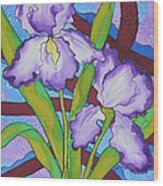 Silk Iris Wood Print