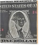 Silver Dollar One Wood Print
