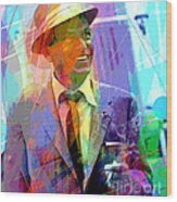 Sinatra Swings Wood Print