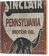 Sinclair Motor Oil Can Wood Print
