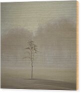 Single Tree - Pastel Wood Print