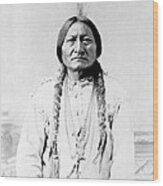 Sioux Chief Sitting Bull Wood Print