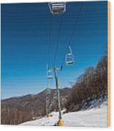 Ski Lift Wood Print