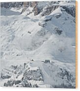 Skiing Slope, Dolomites Wood Print