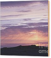 Skomer Sunset Wood Print