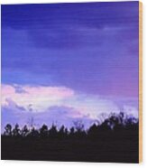 Sky Of Purple Wood Print