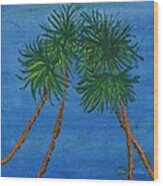 Sky Palms Wood Print