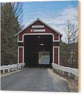 Slate Covered Bridge. Wood Print