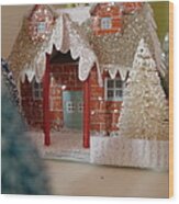 Small World - Little Winter Home Wood Print