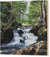 Smalley Falls Wood Print