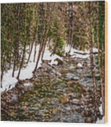 Snow River Wood Print