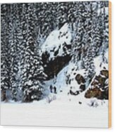 Snowshoers Wood Print