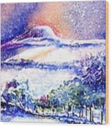 Snowstorm Over Eagle Hill Hacketstown Wood Print