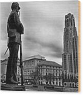Soldiers Memorial And Cathedral Of Learning Wood Print