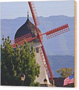 Solvang Windmill Wood Print