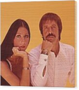 Sonny And Cher Wood Print