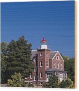 South Bass Island Lighthouse On Lake Erie Wood Print
