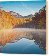 South Carolina Table Rock State Park Autumn Sunrise - Balance Wood Print