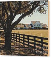 Southfork Ranch - Across The Pasture Wood Print