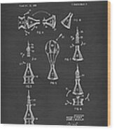 Space Capsule 1961 Mercury Patent Art  Black Wood Print