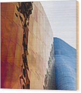 Space Needle And The Emp Museum Wood Print