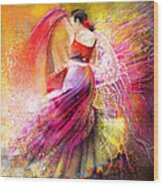Spain - Flamencoscape 12 Wood Print
