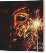 Sparklings Of Venetian Mask Wood Print