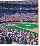 Spectators In A Baseball Stadium, Shea Wood Print