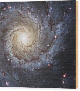 Spiral Galaxy M74 Wood Print