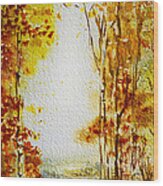 Splash Of Fall Wood Print