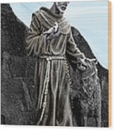 St Francis Of Assisi On Isabela In The Galapagos Wood Print