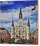 St. Louis Cathedral 2 Wood Print